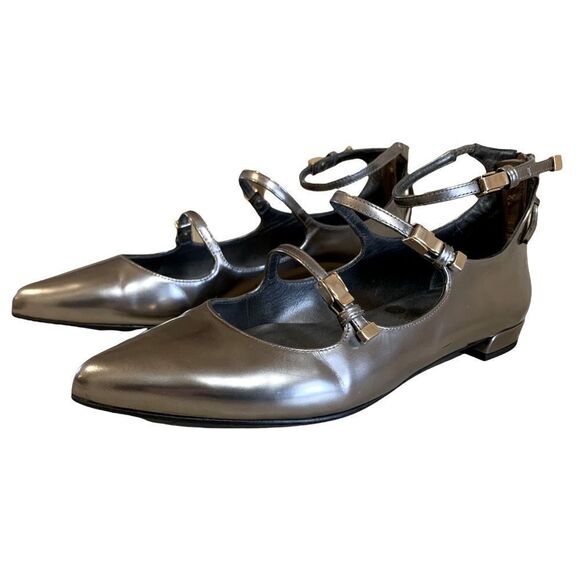 Stuart Weitzman Metallic Flats Size: EU 37.5 - Picture 1 of 12